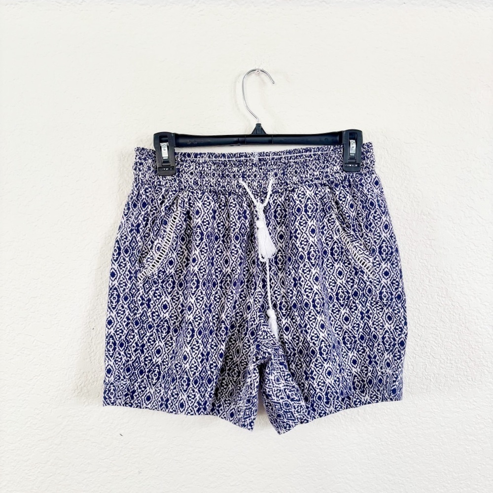 Briggs New York High Waist White and Blue Shorts